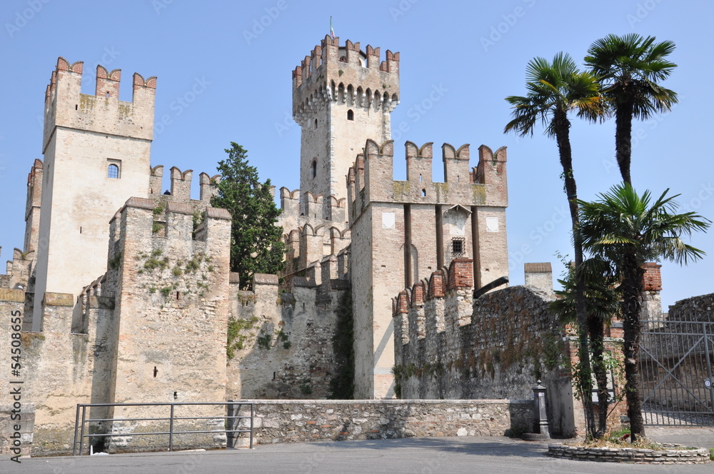 Castle on garda Lake in Sirmione Italy