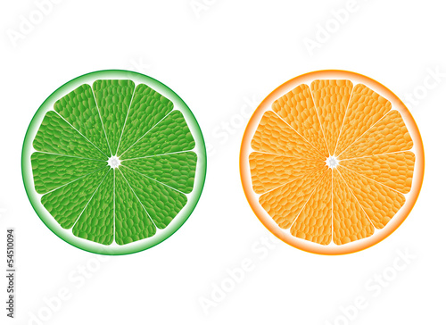 lime and orange