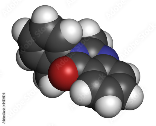 Methaqualone recreational drug, chemical structure. photo