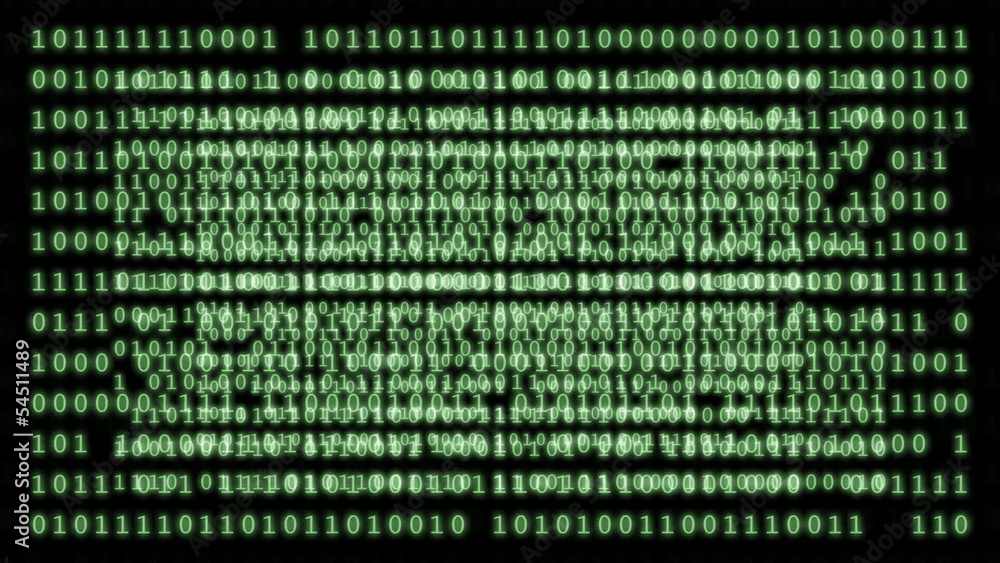 Binary code background loop. Binary code background loop.