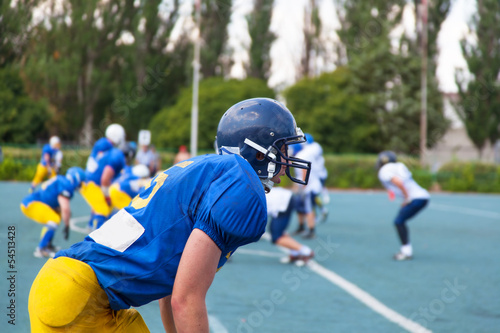 American football player, ready