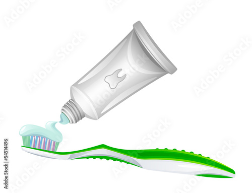 Toothpaste and toothbrush