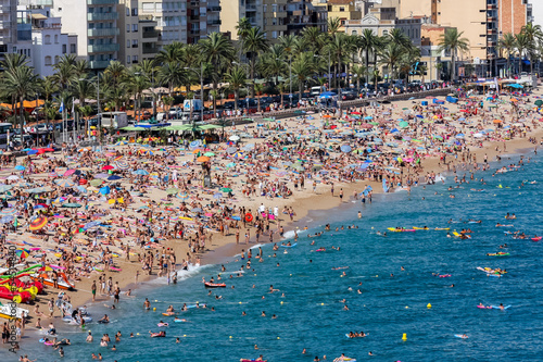 Obraz na płótnie Beach at Lloret de Mar in Spain