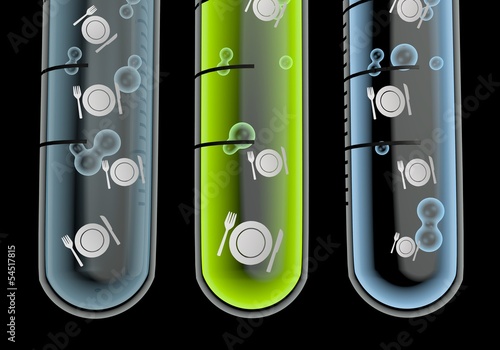 restaurant icon  in three test glasses