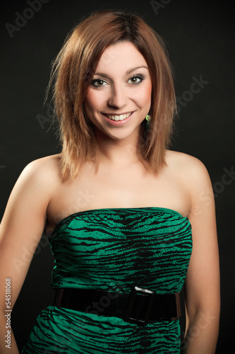 Beautiful brunette in the studio