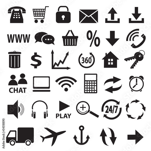 A set of vector icons.