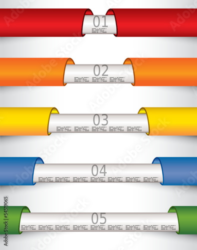 Infografica esempi fascette colorate carta post-it