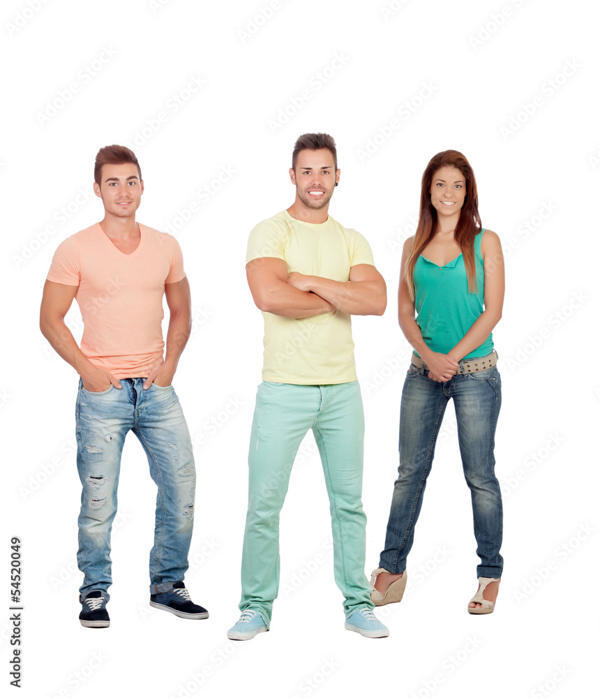 Three young friends Three young friends