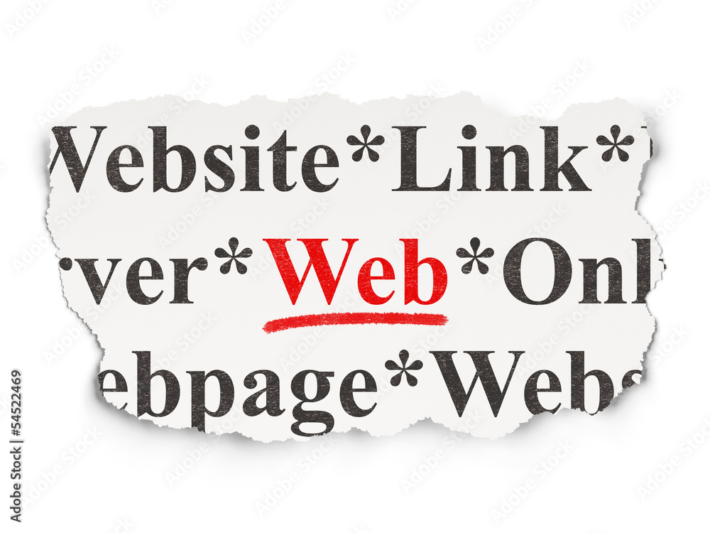 Web design concept: Web on Paper background Web design concept: Web on Paper background