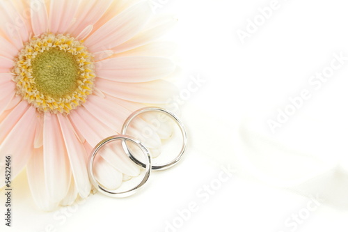 Pink Gerbera and diamond ring