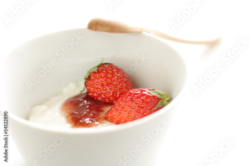 freshness strawberry and yogurt