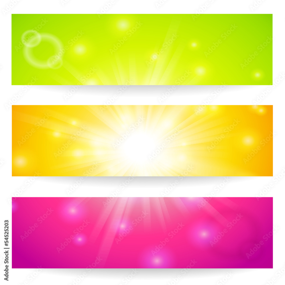Obraz premium Banners, headers abstract lights