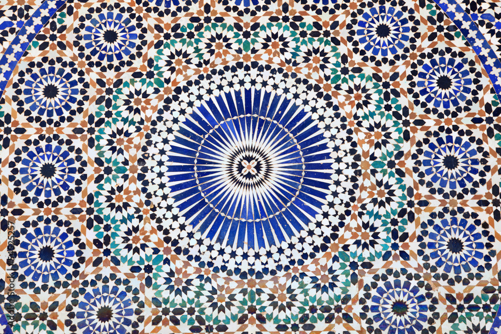 Fototapeta premium Oriental mosaic in Morocco, North Africa