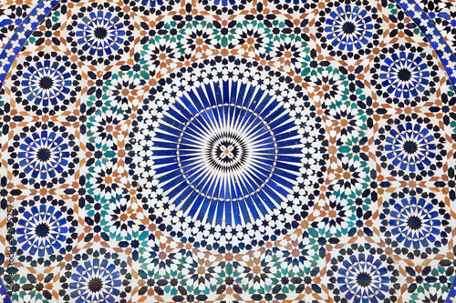 Photo Oriental mosaic in Morocco, North Africa