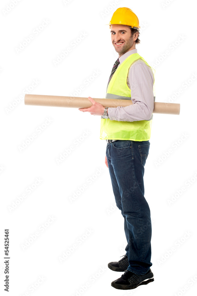 Full length shot of a construction engineer Full length shot of a construction engineer