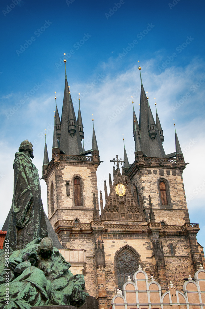 Tyn Church at Old Town Square in Prague Tyn Church at Old Town Square in Prague