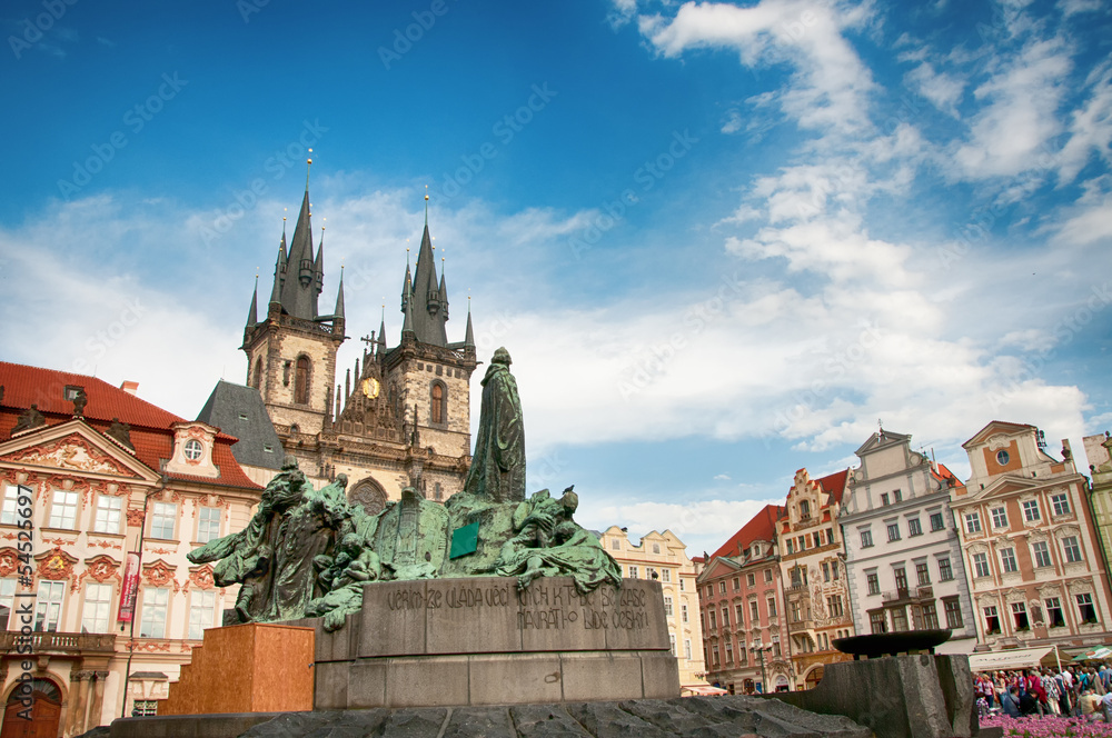 Tyn Church at Old Town Square in Prague