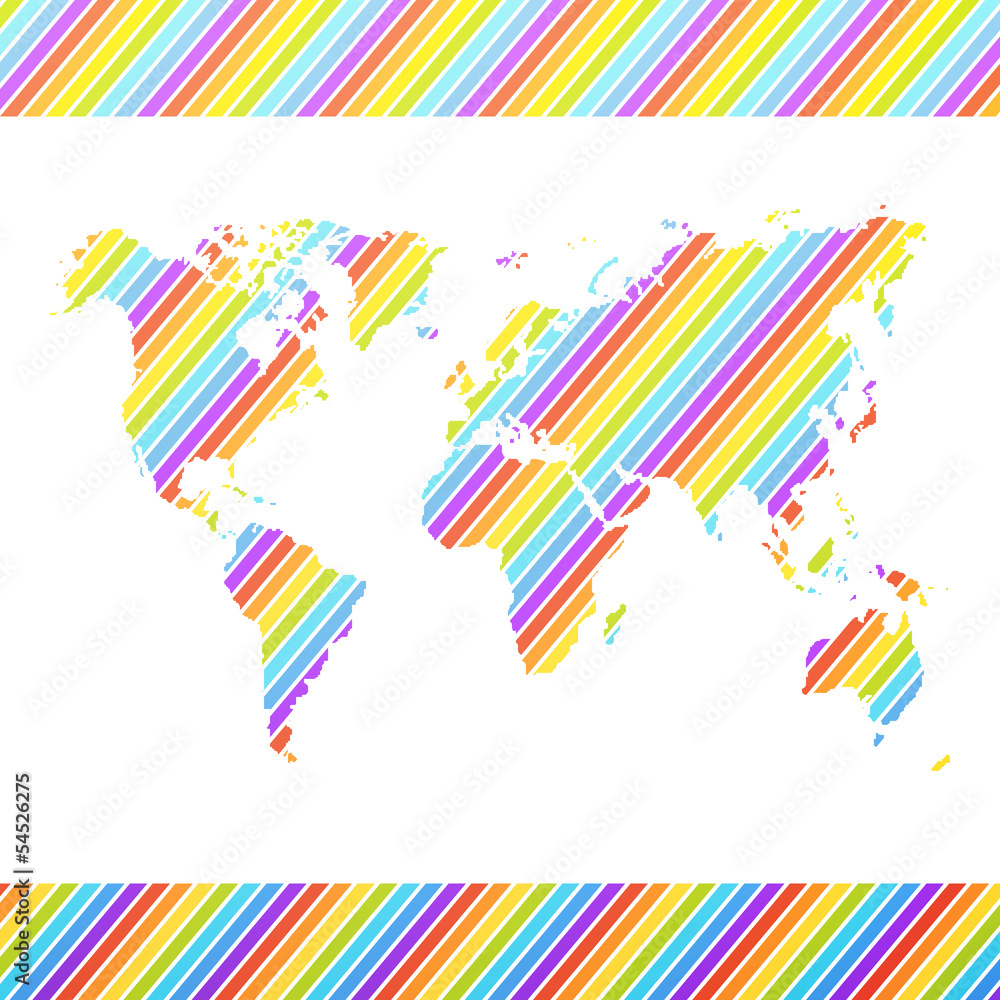 Obraz premium World map. Vector illustration