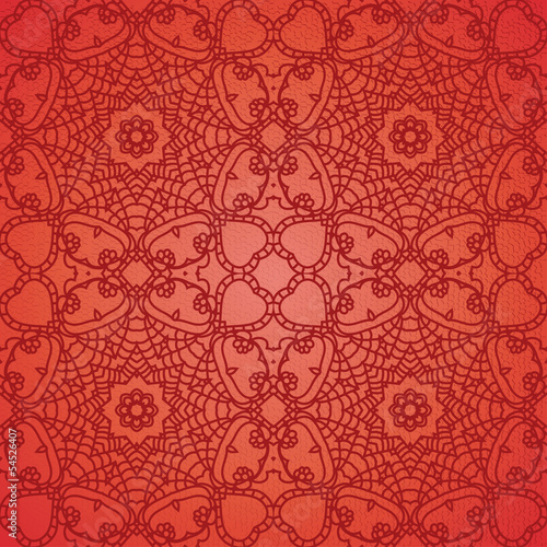 Lace pattern background with indian ornament
