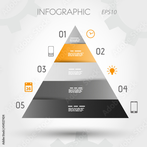 orange infographic pyramid