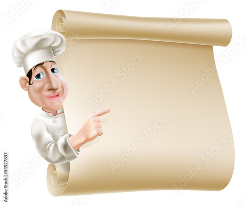 Chef scroll menu illustration