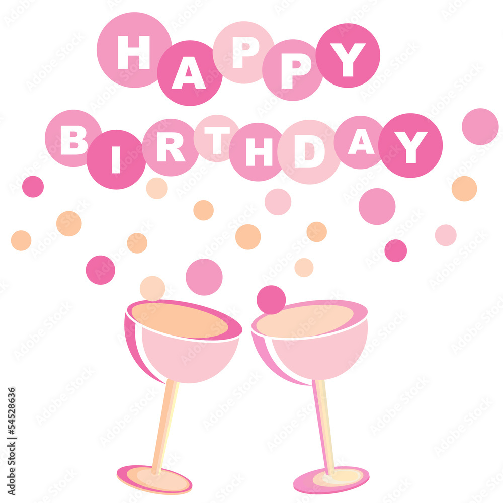 Fototapeta premium happy birthday card design, vector