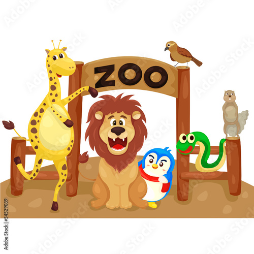 zoo sign with animals