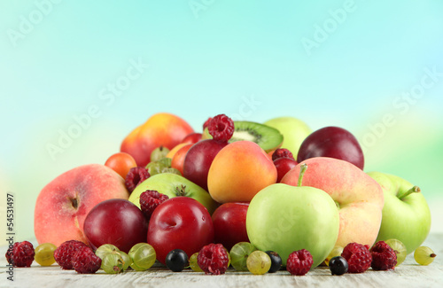 Assortment of juicy fruits,