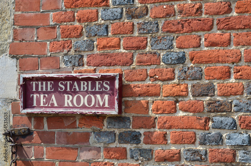 Wallpaper Mural Tea room sign on brick Torontodigital.ca