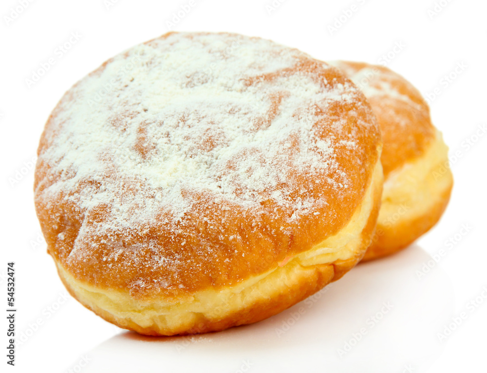 Tasty donuts, isolated on white Tasty donuts, isolated on white