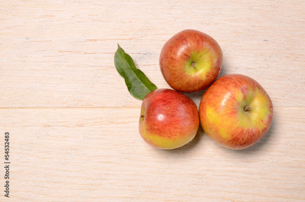 Three fresh apples Three fresh apples