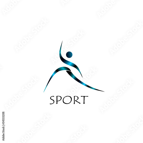 Спортивный логотип, бег