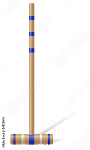 croquet mallet vector illustration photo