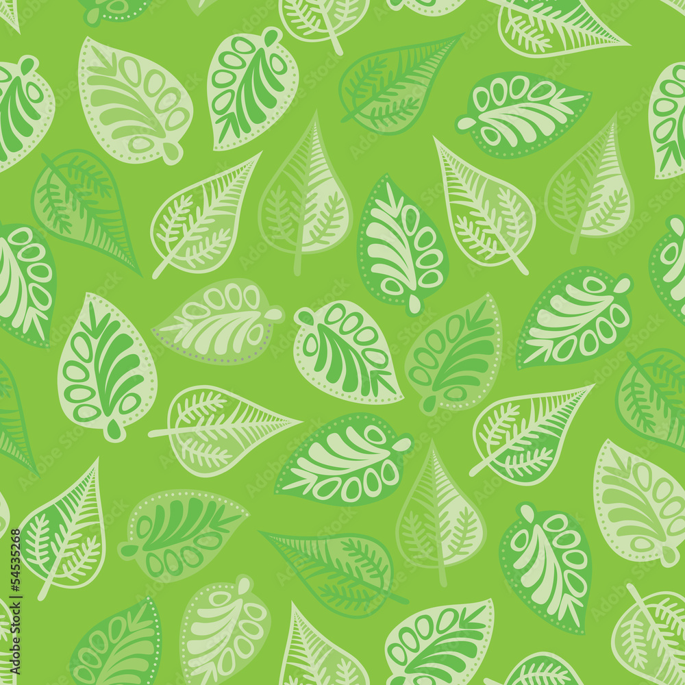 A seamless leaf pattern.
