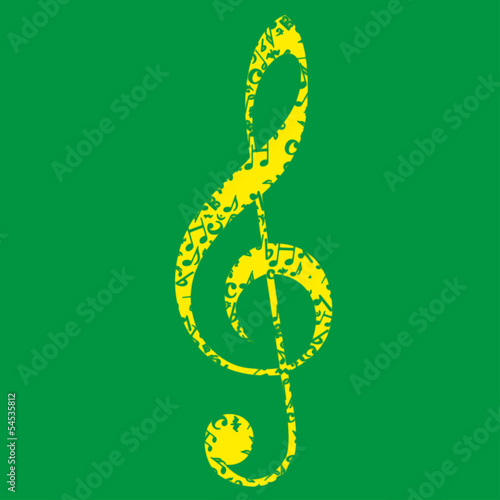Musik Noten Notenschlüssel