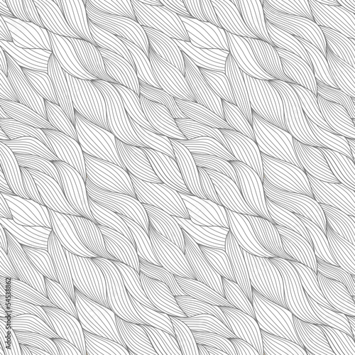 colorful seamless abstract hand-drawn pattern, waves background