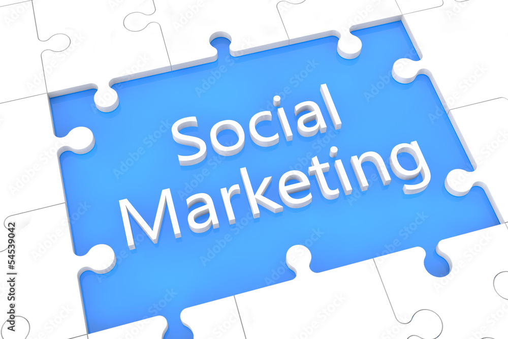 Puzzle social marketing concept Puzzle social marketing concept