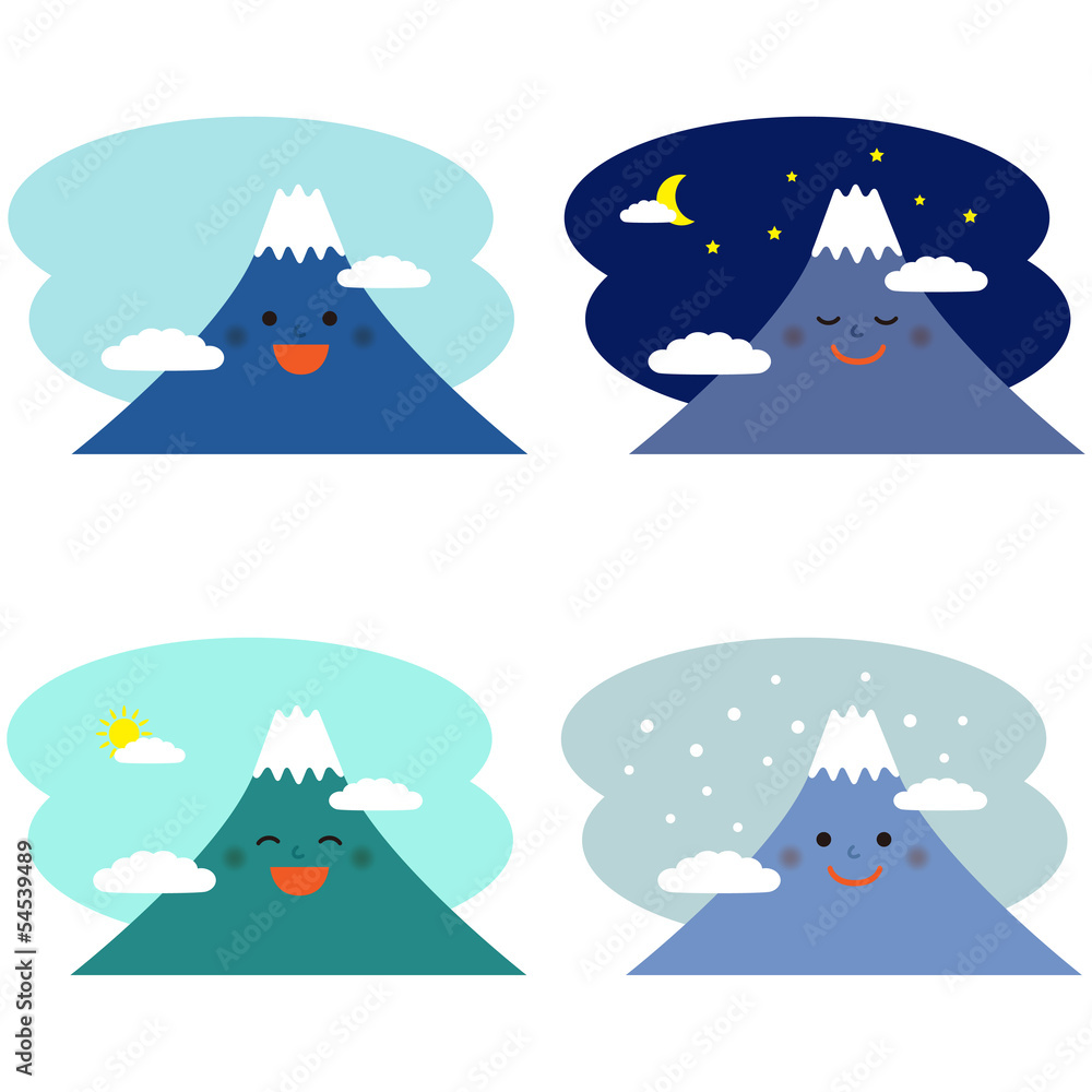 Naklejka premium 富士山 / vector ai