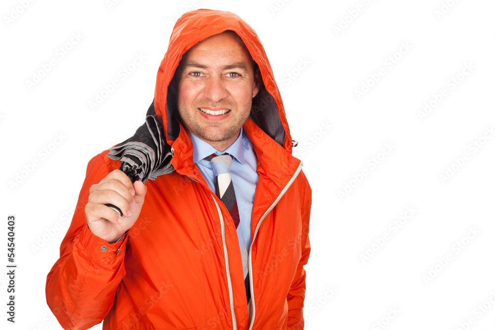 Business mann mit regenschirm Business mann mit regenschirm
