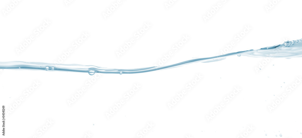Splash of pure water wave isolated on the white Splash of pure water wave isolated on the white