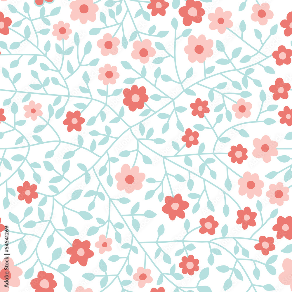 Seamless floral pattern. Flowers texture. Daisy.