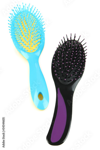 Hair brush isolated on white