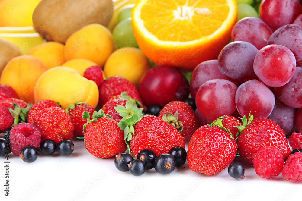 Fresh fruits and berries close up Fresh fruits and berries close up