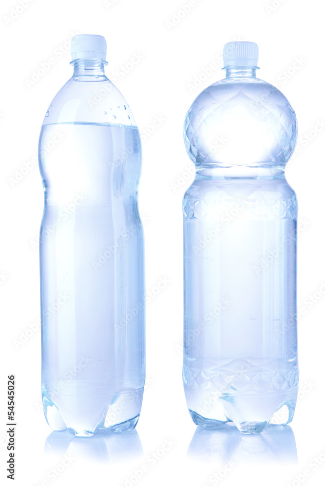 Bottles of water, isolated on white Bottles of water, isolated on white