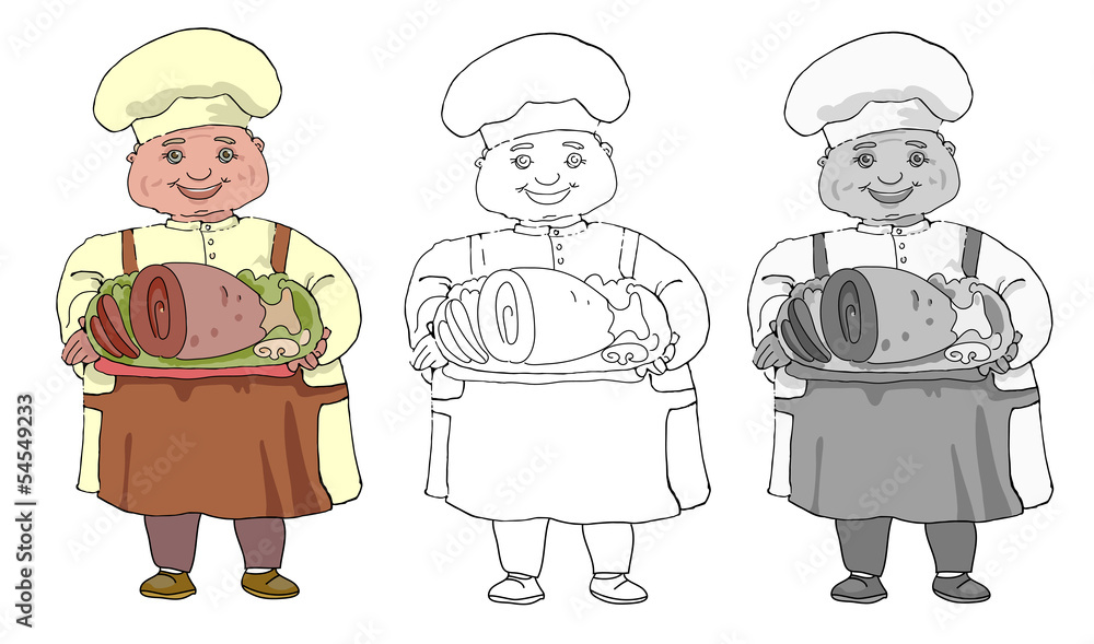 three variations of cook with fried ham three variations of cook with fried ham