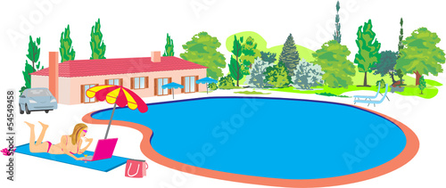 NANA A LA PISCINE
