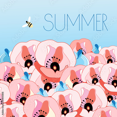 Fototapeta Naklejka Na Ścianę i Meble -  summer floral background