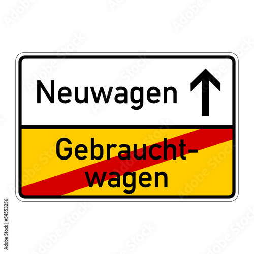 ortsschild gebrauchtwagen neuwagen I