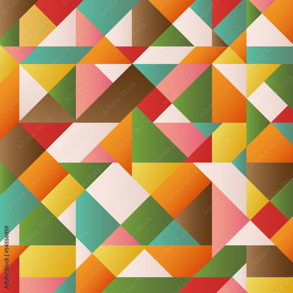 Retro pattern of geometric shapes. Colorful mosaic banner. Geome Retro pattern of geometric shapes. Colorful mosaic banner. Geome