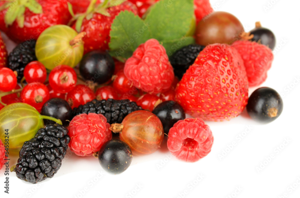 Ripe berries isolated on white Ripe berries isolated on white